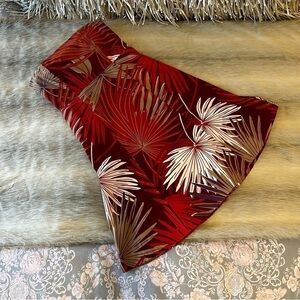 Vintage 2004 GAP Stretch Dress Strapless A-Line High Waist Y2K Hawaiian Print 1